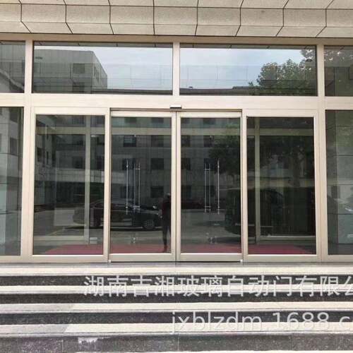 专业酒店动门办公室钢自化玻璃门推拉门742地弹自簧门应动感门厂