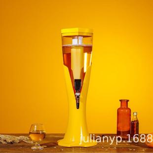 新酒光KTV酒吧商用分酒器创A23意果汁桶3L发带炮冰柱分体式款酒塔