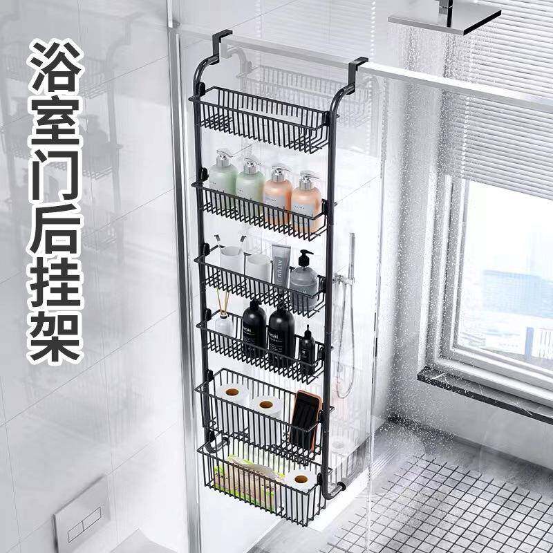 免打孔门架后挂LJJ层篮置物架多收纳架浴室门挂多功能整后理架
