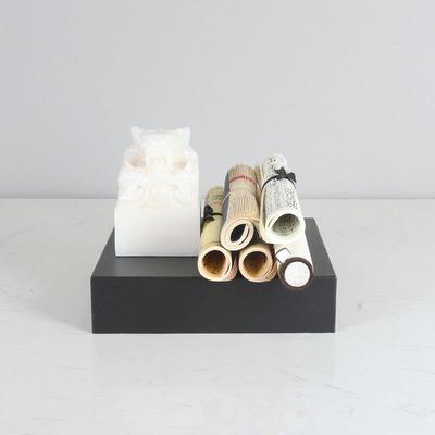 创意MC-TY-36家居工艺示品艺壶术品装饰摆件黑色铁艺底座展架花架