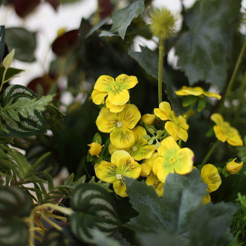 窗台仿真绿植花组艺合长条隔断花槽摆件插花花成品AZP花箱放植物