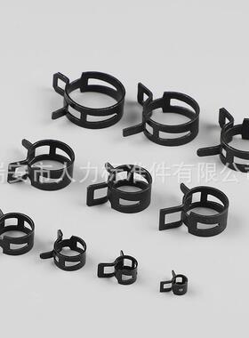 65锰黑色达罗弹性卡盒00pcs镀装黑锌油管夹Q67FHF箍弹克性卡箍