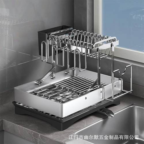 碗厨房不锈钢碟沥水水槽放筷WDJ-8286碗盘碗收纳架置架物架碗架台