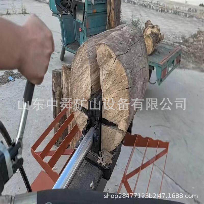 1825GQF吨汽油机劈柴移机大马力树墩果树劈木动可拖挂油劈柴汽机