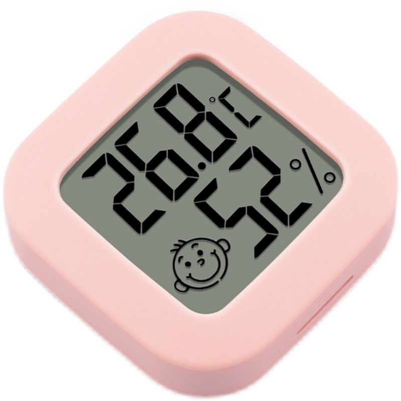 花房电子迷你温湿度计爬宠箱温湿度计时尚可爱冰箱车载家居温度表