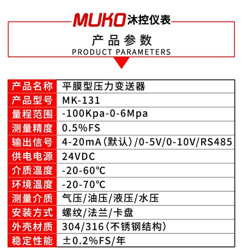 平膜压力变送器卫生隔膜压力感测器4-20mA防堵型测原油胶水RS485