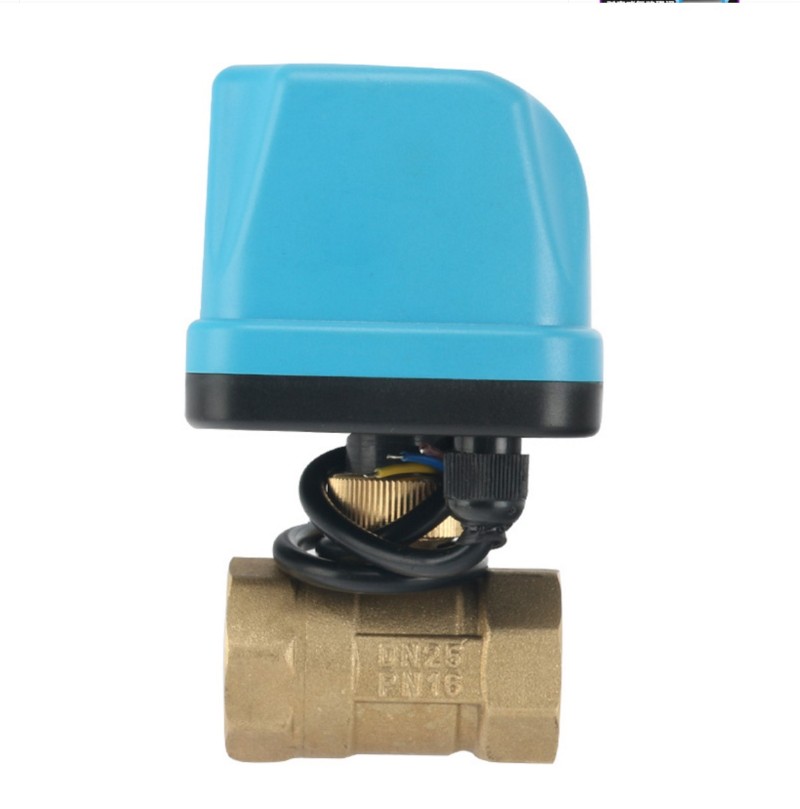电动球阀开关二线常开常闭式电磁阀防水电动二通三通球阀24AC220V