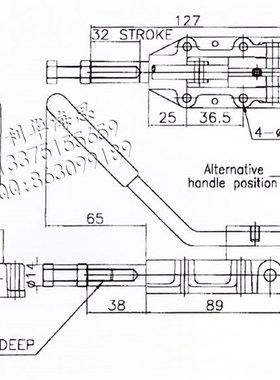 SPD推拉式快速夹钳SD-30600HL快速夹具 快速肘夹 夹头 工装夹紧器