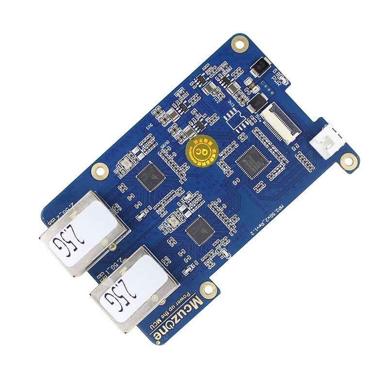 树莓派5 双路2.5G网口扩展板 PCIE转双2.5G RJ45以太网接口转接板