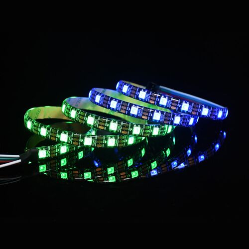 树莓派WS2812B彩灯RGB LED灯 5050光珠60位5V单片机可编程LED灯带