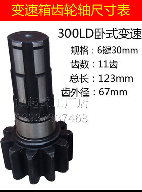 LD300变速箱齿轮轴LH立卧式减速机花键轴驱动装置大头轴行车配件