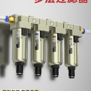 空压机真空过滤器空气油水分离器自动排水气动三联件配件气源处理