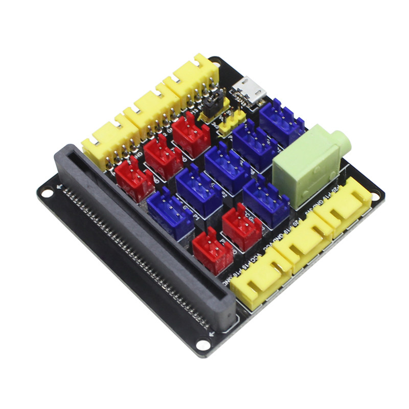 Microbit V2扩展板 IOBIT V1.0/2.0/3.0主板 micro:bit卧式转接板
