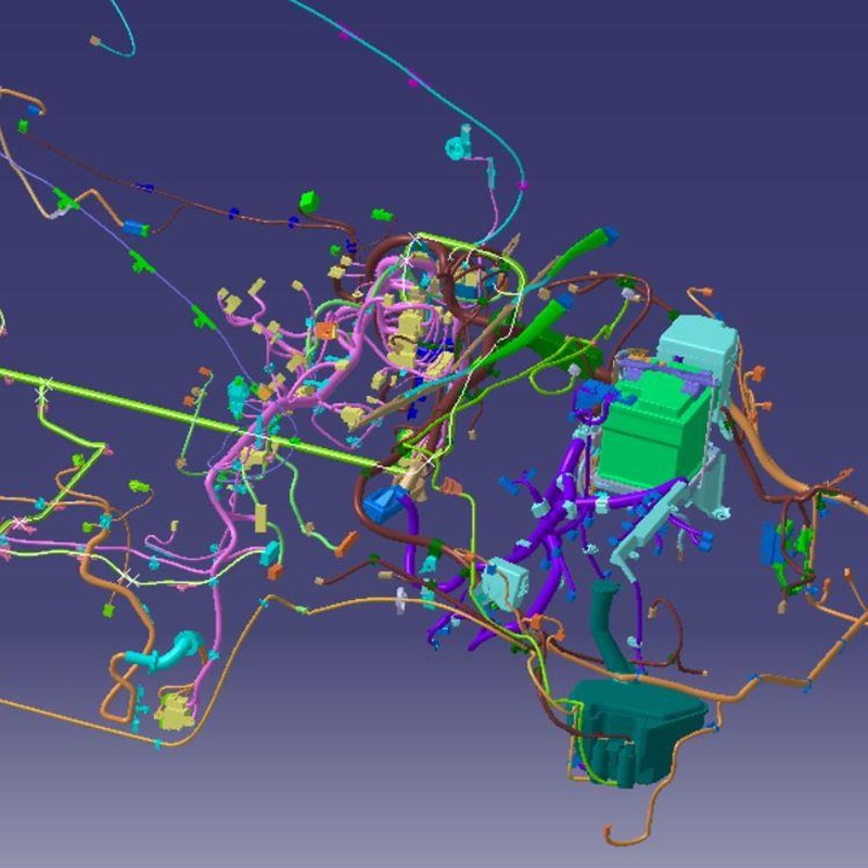 汽车电器线束数据3D模型线束图原理图2D图纸内部规范设计标准