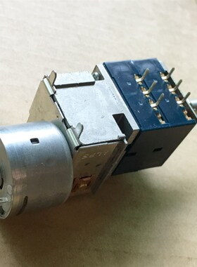 特价双100K带马达电位器100KAX2日本产ALPS27型塑壳 23脚半圆柄