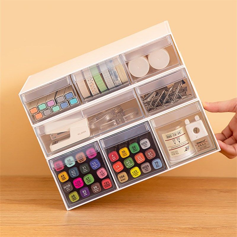 桌面收纳盒学生ins风文具办公室多层抽屉式置物架手账胶带储物盒j,搬运/仓储/物流设备,其他起重搬运设备,淘宝优惠券,粉丝福利购,淘宝优惠卷