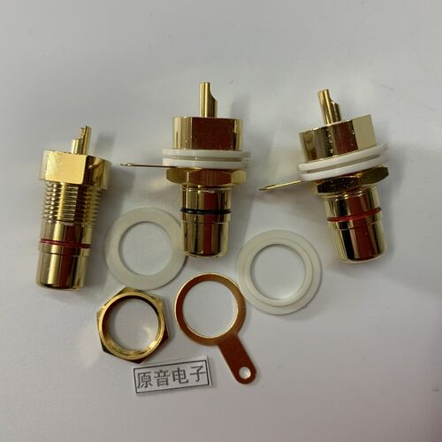 OSEL RCA04镀金插座 RCA插座 莲花插座 纯铜镀金RCA座