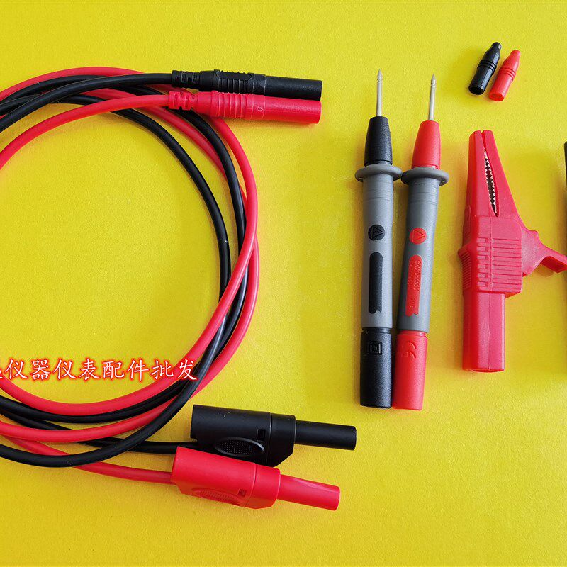 叠层测试夹子线,软硅胶表笔线,万用表笔线,电子测试线,鳄鱼夹子线