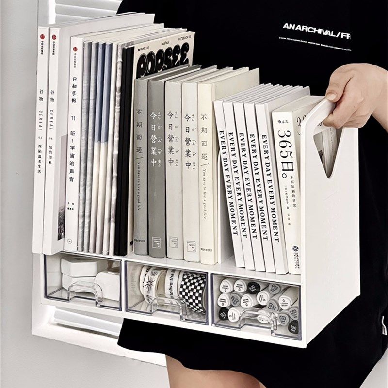 桌面收纳盒书立架书本文件置物架学生书桌课本架子宿舍抽屉式整理,纺织面料/辅料/配套,服装加工设备,淘宝优惠券,粉丝福利购,淘宝优惠卷