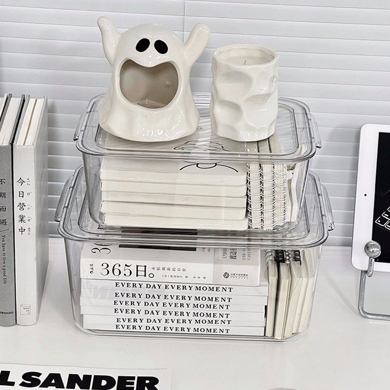 桌面收纳盒亚克力透明学生宿舍书桌文具办公室杂物大容量整理神器,纺织面料/辅料/配套,服装加工设备,淘宝优惠券,粉丝福利购,淘宝优惠卷