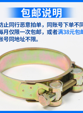 强力喉箍欧式加厚铁镀锌管箍重型管夹抱箍卡箍紧箍水管油管钢丝管