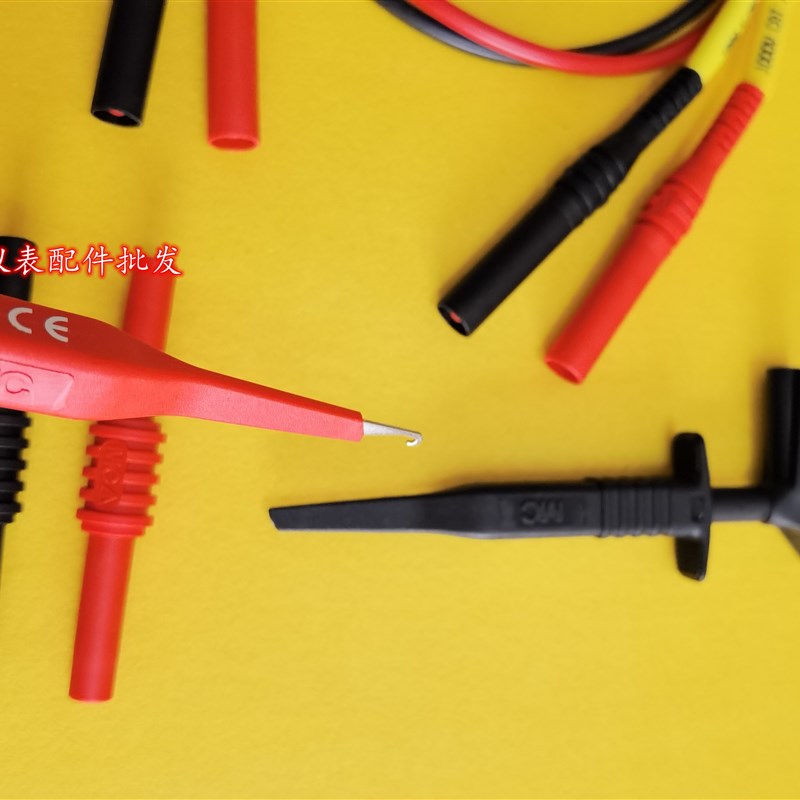 进口万用表连接线配件 附件万用表笔探头钩子伸缩钩测试线测试钩
