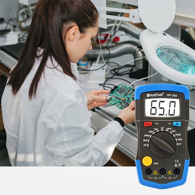 华普仪器HP-36D数字电容测试仪电容万用表带背光数据保持20000UF