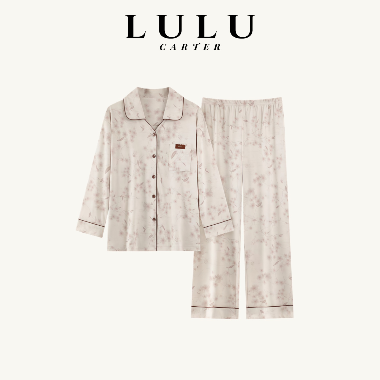 简约高级感百搭宽松纯棉睡衣套装