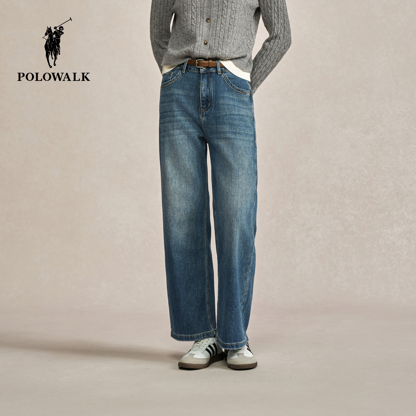 POLOWALK女装牛仔裤2026春季裤新款女士牛仔裤直筒裤显瘦百搭长裤 - POLOWALK女装旗舰店出品