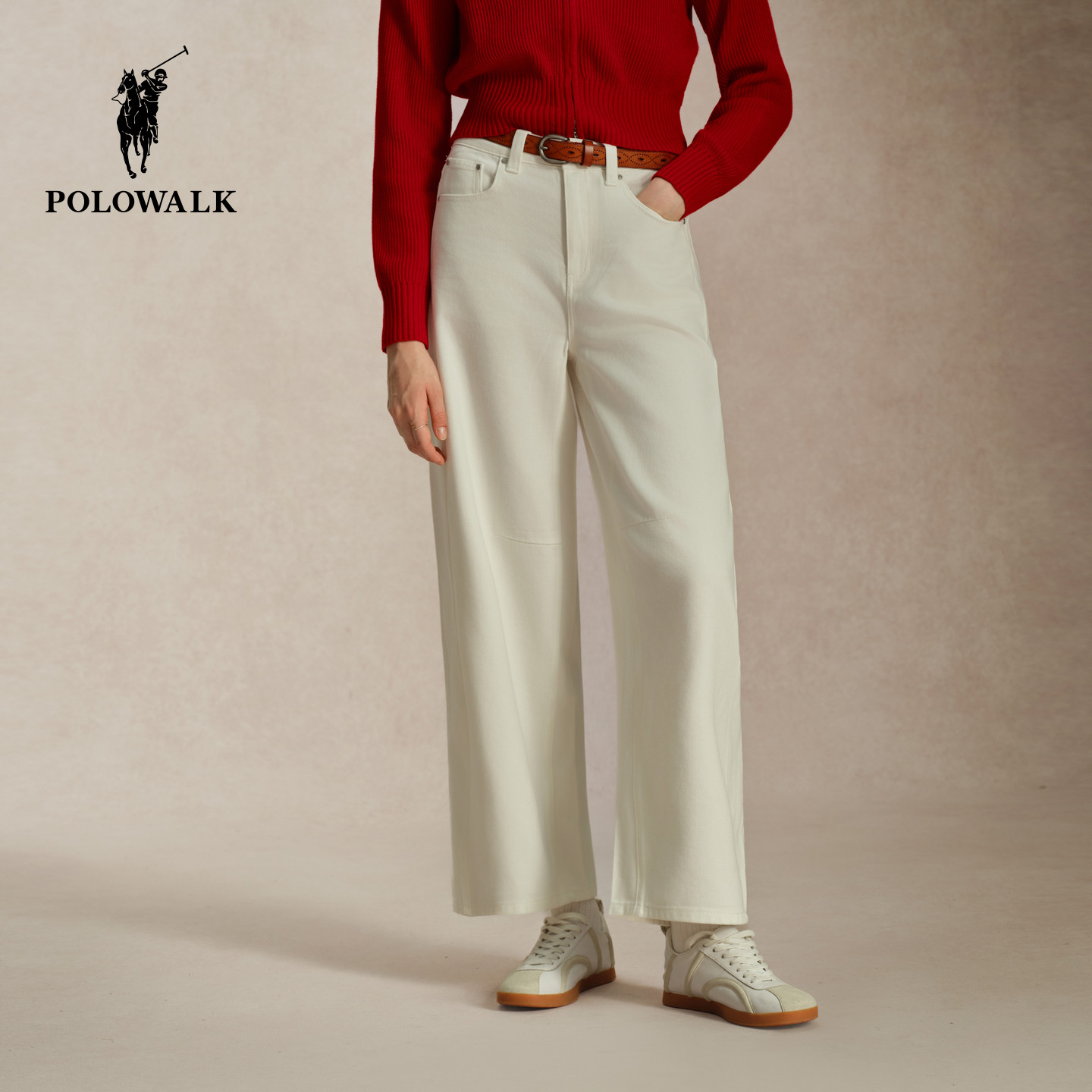 POLOWALK女装时尚牛仔裤弯刀裤