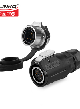 防水航空插头凌科LP-16单孔2 3 4 5 7 8 9螺纹面板安装防水连接器