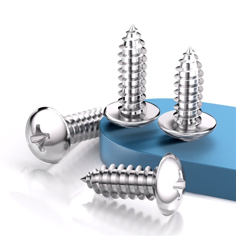 304不锈钢大扁头自攻螺丝十字大伞头木螺丝蘑菇头螺钉M2M3M4M5M6