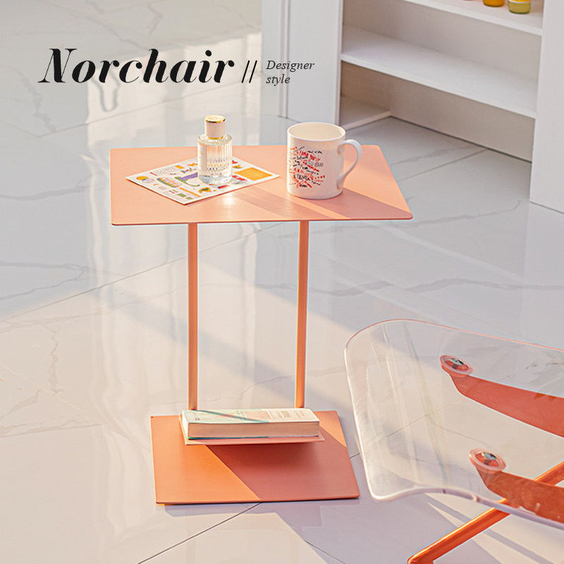 北欧轻奢铁艺茶几简约家用客厅沙发边几小户型创意边桌设计师角几