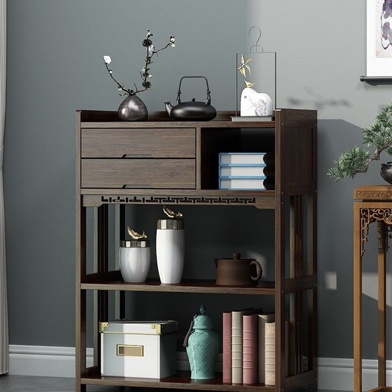 中式博古架茶具多宝阁置物架小型茶架子收纳实木展示架茶室茶叶架