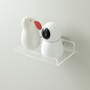 摄像头支架免打孔室内家用室外可置物架监控亚克力固定架子摄影头