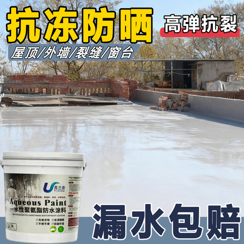 自建房屋顶裂缝渗水补漏防水涂料