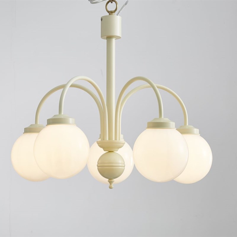 奢洛尼  中古法式香草米色圆球吊灯 北J欧复古卧室书房衣帽间吊灯