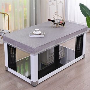 PU皮烤火桌布皮罩电炉取暖炉烤电炉罩加厚皮套防水防油防烫桌罩套