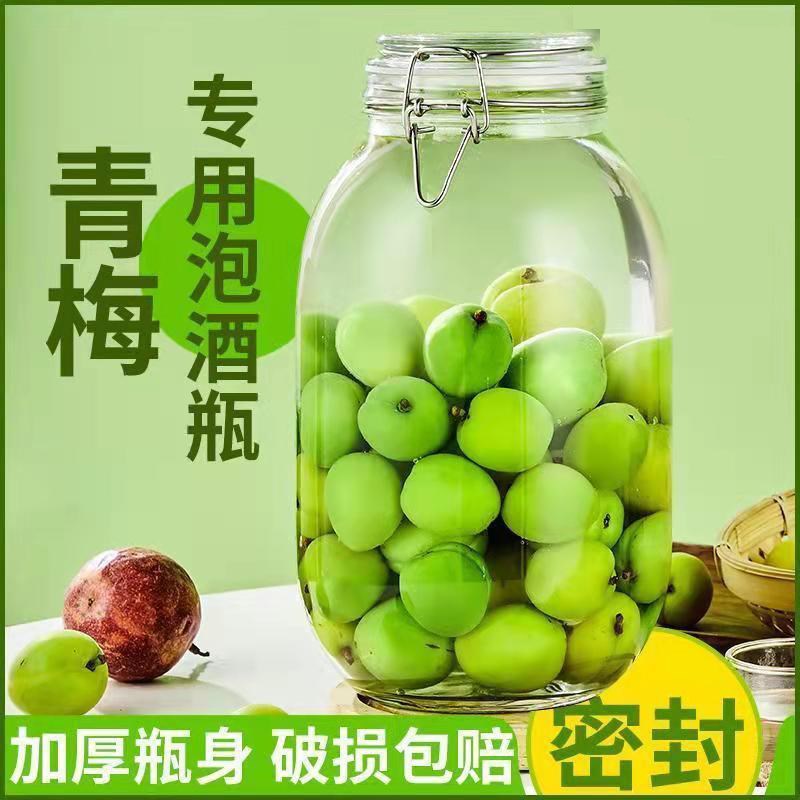 泡杨梅空瓶泡酒专用玻璃瓶酿酒密封罐加厚容器酒坛子.青梅酒罐子