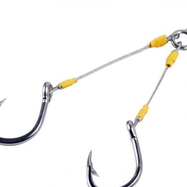 海钓绑好子线钢丝鱼钩防咬钩不锈钢带环马鲛铁板慢摇钩双钩大号,户外/登山/野营/旅行用品,鱼钩,淘宝优惠券,粉丝福利购,淘宝优惠卷