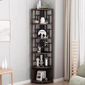 中式 饰摆放柜竹木客厅三角柜子镂空拐角物品置物 转角柜墙角多层装