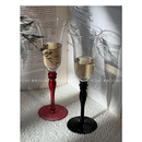 异形细脚喇叭酒杯复古甜酒杯葡萄酒杯红酒杯香槟杯 个性 Qumin 法式