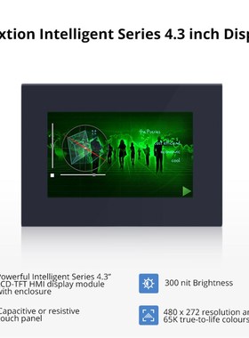 Nextion 4.3寸带壳电容屏/电阻屏 NX4827P043-011C-Y 011R-Y