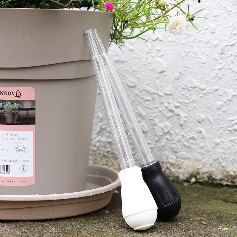 花盆托盘吸水器托盘积水大吸管迷你换水器大滴管施肥稀释园艺工具