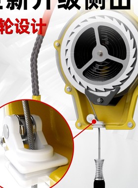 新型防坠器高空作业防坠落安全自锁器双锁止新国标防坠钢丝安全绳