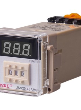 数显时间继电器JSS20-48AMS通电延时三位999秒99.9秒可调220V 24V
