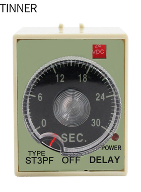 ST3PF断电延时ST3PF-T1继电器时间继电器220V24V银点送底座JSZ3F