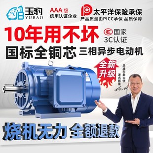 2.2 1.5 7.5KW电机380V三相 全铜三相异步电动机0.75 5.5 1.1