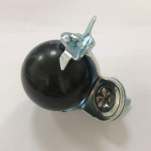 2寸球轮丝杆带刹车pp万向球形轮柜子家具脚轮架子滑轮展示架滚轮
