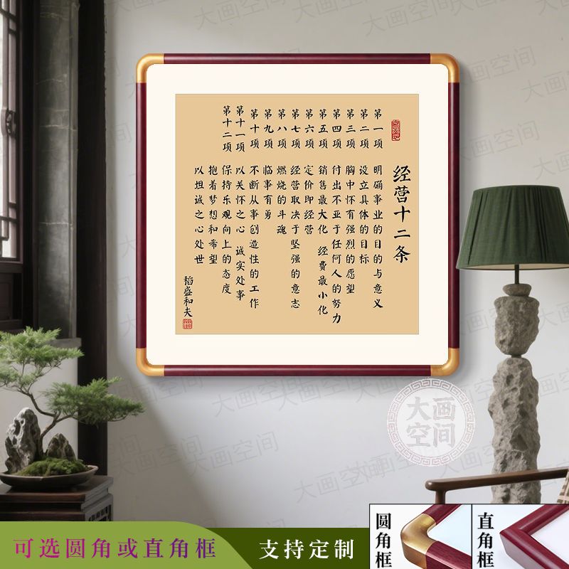 稻盛和夫六项精进励志挂画图片